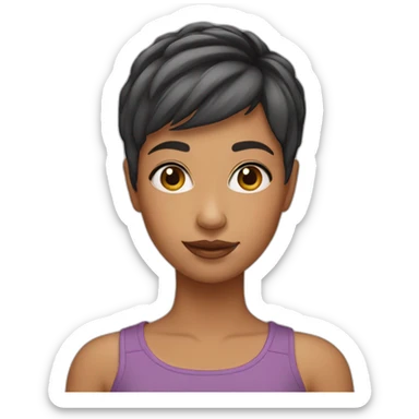 girl with pixie cut sticker