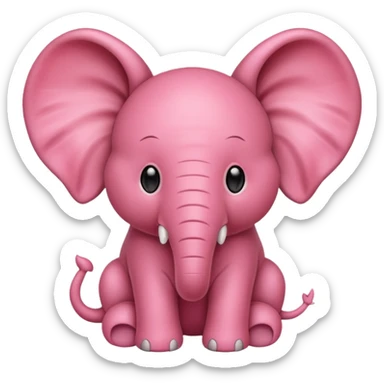 Strawberry elephant sticker