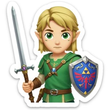 zelda Link with his sword sticker