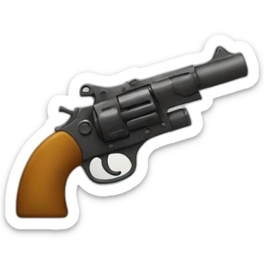 a cat with a gun sticker