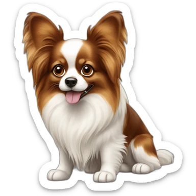 Papillon dog sticker