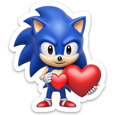 Sonic heart in love sticker