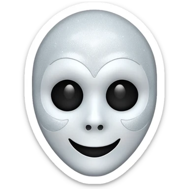 mask Ghost face glitter  sticker