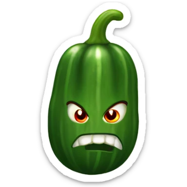 Devil wich cucumber sticker