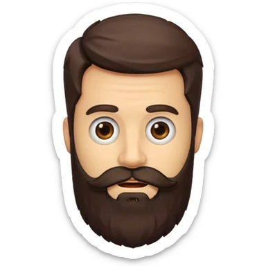 unshaven beard sticker