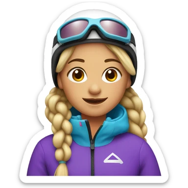 ski girl sticker