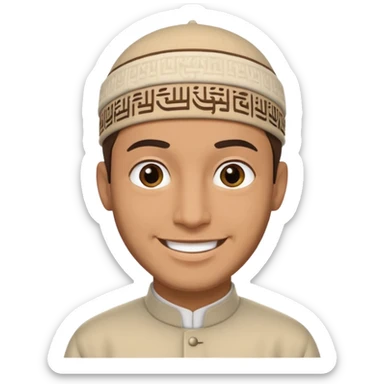 a muslim man sticker