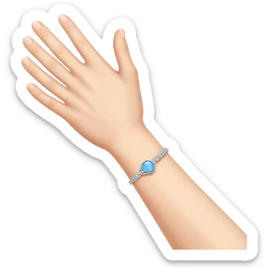 A hand holding other hand's wrist  sticker