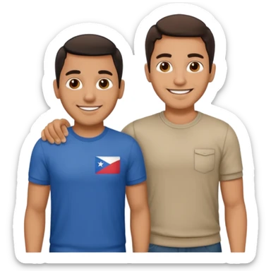 amigos puerto riqueños dos  machos sticker