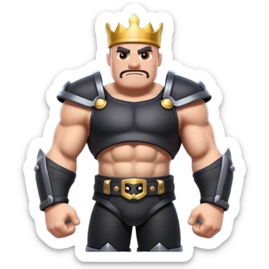 megaknight from clash royale black make it look like him sticker