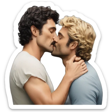 Pedro pascal kissing oscar isaac sticker