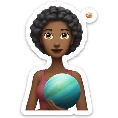 Woman with Jupiter  sticker