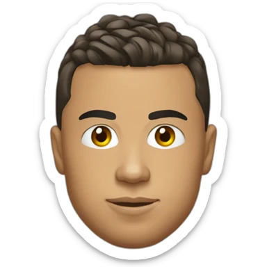 Ronaldo head with teeshirt of portugal sticker