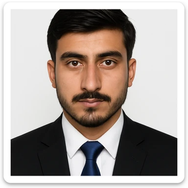 Create an ID photo with the person's original face exactly as in the reference image, no changes to facial features or expression. Add a business suit. Use a plain white background with soft even lighting. Show head and shoulders only, centered, with no accessories. sticker