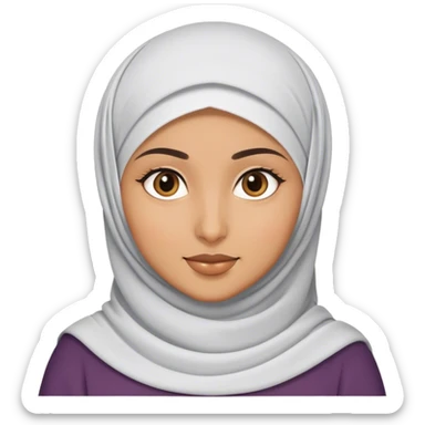 hijabi girl with a medium skin tone sticker