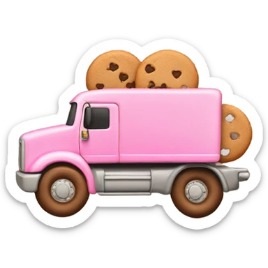cookie heart with semi truck sticker