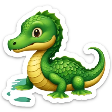 medieval animal in the lake sticker