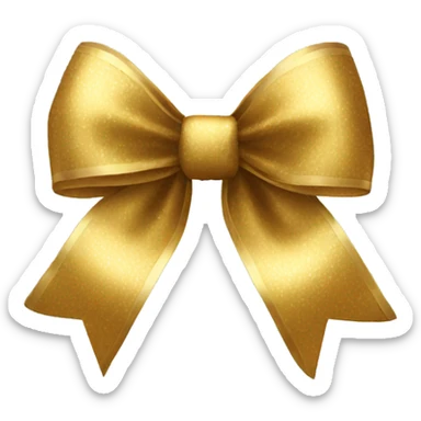 Gold Christmas bow sticker