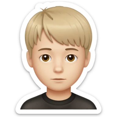 create a fringe haircut boy sticker