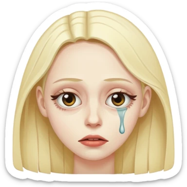 woman with eating disorder sticker