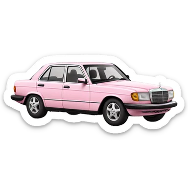 Light pink Mercedes sticker
