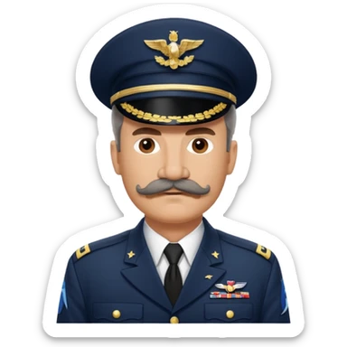 An American general in full uniform sticker