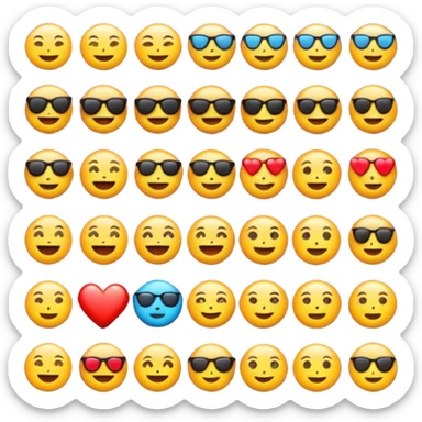 Announcement emojis sticker