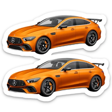Mercedes amg gt 63 orange colour sticker