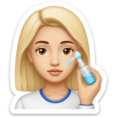 🧖🏼‍♀️ exactly like this emoji but face care with serum sticker