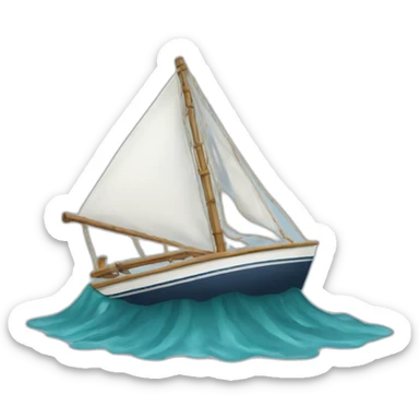 sinking sailboat sticker