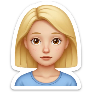 Girl with acne  sticker