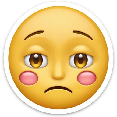 embarrased yellow emoji sqeezing eyes shut sticker