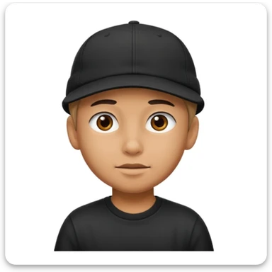 Boy wearing black cap backwards  sticker