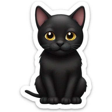 black cat sticker