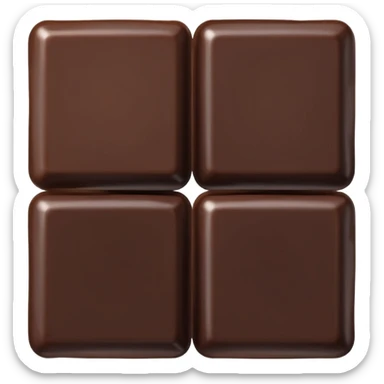 1 or 2 squares dark chocolate from a chocolate bar sticker