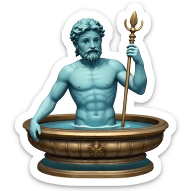 Neptune fountain sticker