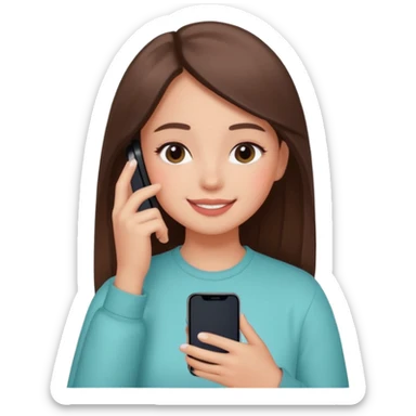 Girl thinking with tiktok sticker