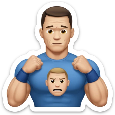John cena emoji wearing t-shirt u can't c me sticker