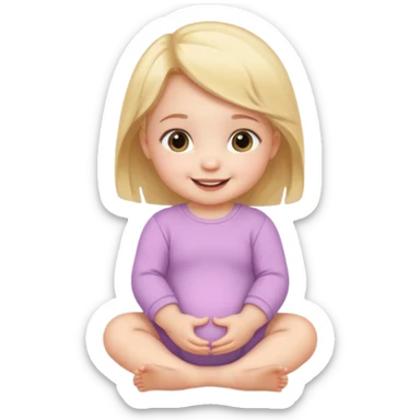 Baby Girl, Different Pose, different outfit, single Baby Girl only. sticker