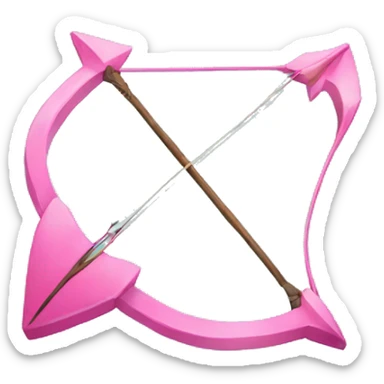Pink bow arrow sticker