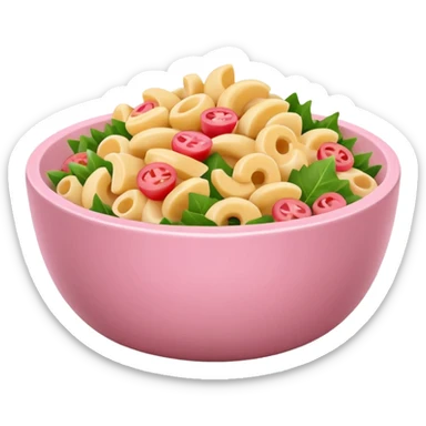 Hawaiian Mac salad light pink bowl sticker