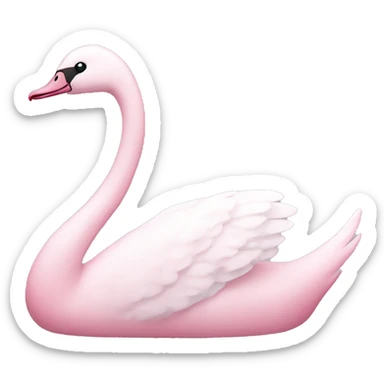pastel pink swan sticker