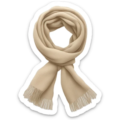 Light beige scarf sticker
