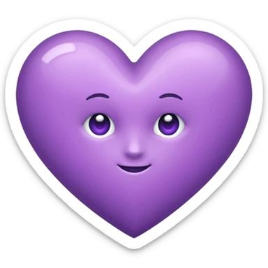 Coeur violet sticker