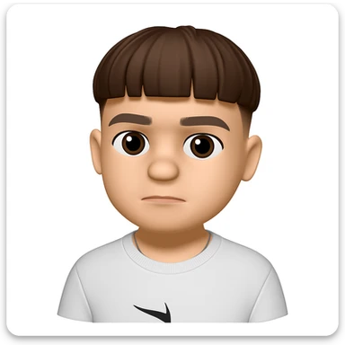 Convert this photo to a 3D emoji in Apple style, keeping the clothes as in the original image. The style should resemble Apple's emoji style with 3D emoji characteristics. sticker