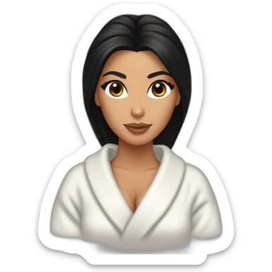 Kim kardashian in a bathrobe sticker