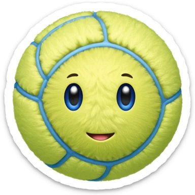 full blue tennis ball sticker