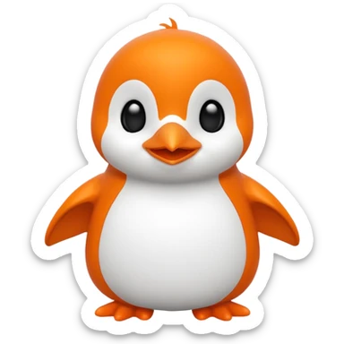 Text, in bright orange, that spell 'Bind is Life!!!' and also include a little white happy penguin sticker