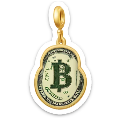 $ doller  shaped earing sticker