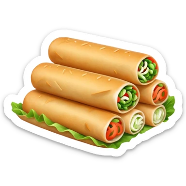 spring rolls vector make them look very real sticker